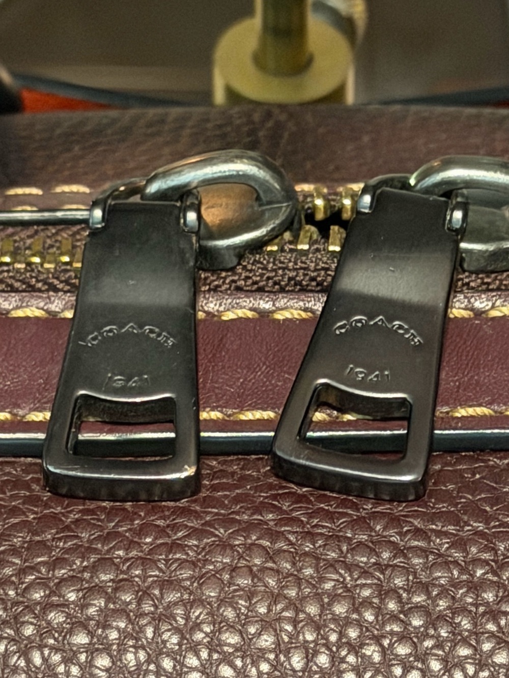 RESERVED - COACH 1941 Rogue 36 Satchel in Oxblood & Pewter w/Suede Interior HTF - Picture 14 of 17